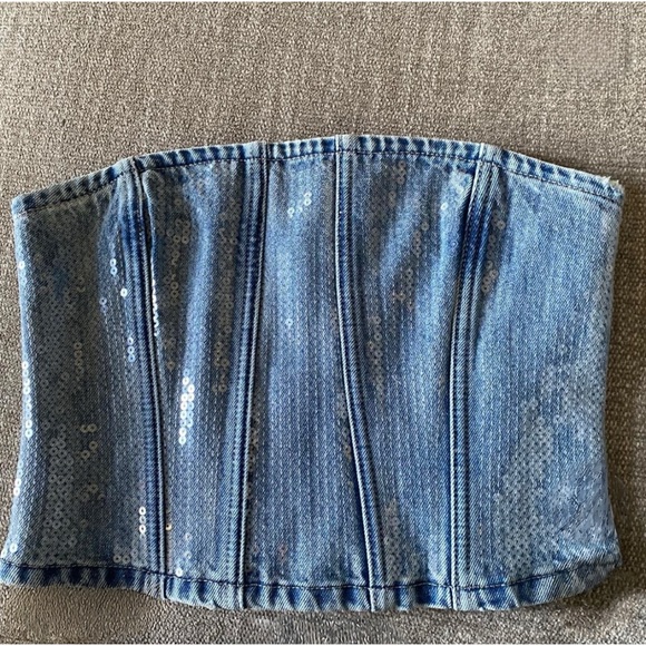 GRLFRND x Lindsi Lane Aurora Sequin Bustier in Theatre Row XS Revolve NWOT - Picture 2 of 6